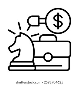 Business Strategy Icon Element For Design