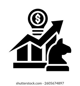 Business Strategy Icon Element for Design