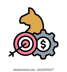 Business Strategy Icon Element for Design