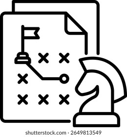 Business Strategy Icon Element for Design