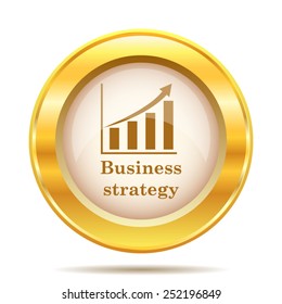 Business strategy icon. Internet button on white background. EPS10 vector. 