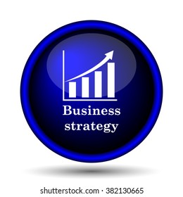 Business strategy icon. Internet button on white background. EPS10 vector