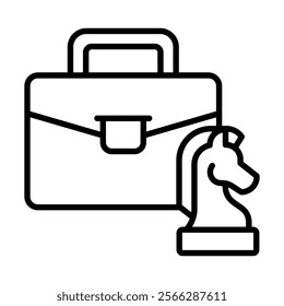 Business Strategy icon line vector illustration