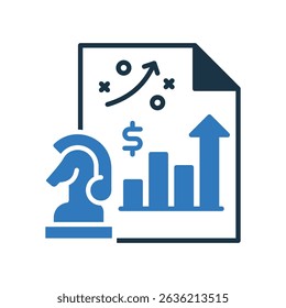 Business Strategy Icon Mixed Vector Illustration