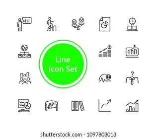 Business strategy icon set