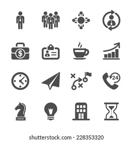 business strategy icon set, vector eps10.