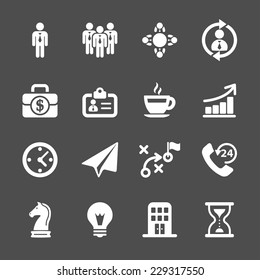 business strategy icon set, vector eps10.