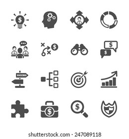 business strategy icon set, vector eps10.