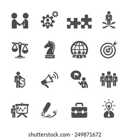 Business And Strategy Icon Set, Vector Eps10.