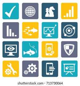 Business strategy icon set,vector