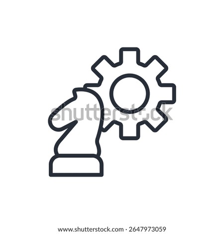business strategy icon set.vector.Editable stroke.linear style sign for use web design,logo.Symbol illustration.