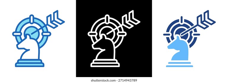 Icono de estrategia de negocios Ilustración vectorial triplestyle