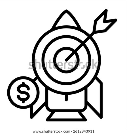 business strategy icon vector concept illustration
