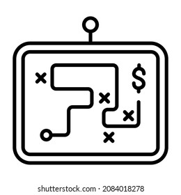 Imagen vectorial de icono de Estrategia de negocio. También se puede usar para aplicaciones web, aplicaciones móviles y medios impresos.