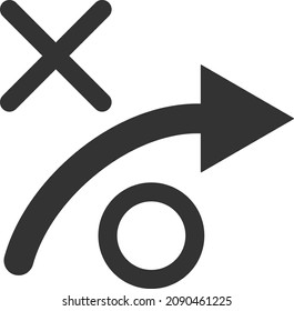 Business strategy icon vector on white background 