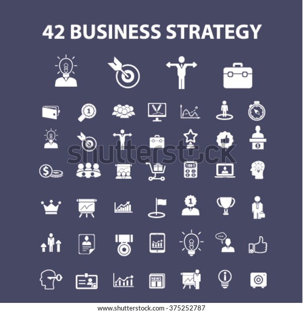 Business Strategy Icons Stock Vector (Royalty Free) 375252787