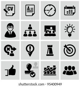 Business strategy icons set.