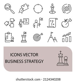 Business Strategy icons set . Business Strategy pack symbol vector elements for infographic web