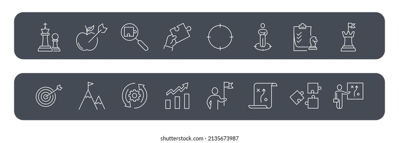 Business Strategy icons set . Business Strategy pack symbol vector elements for infographic web