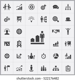 business strategy icons universal set for web and mobile