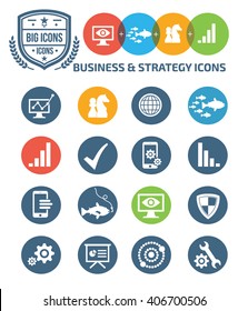 Business and strategy icons,vector