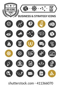 Business and strategy icons,vector