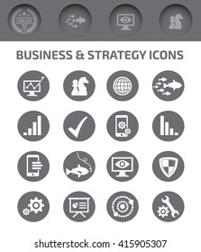 Business and strategy icons,vector