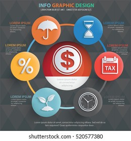
Business and strategy info graphic design on clean background,vector