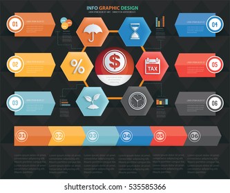 
Business and strategy info graphic design on clean background,vector