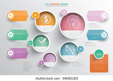 Business strategy info graphic design.clean vector