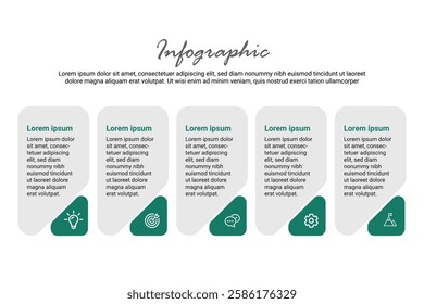 Business Strategy Infographic: 5-Step Planning and Growth Template for Marketing and Corporate Success.