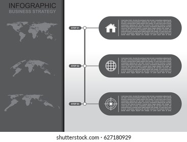 Business strategy infographic template vector illustration