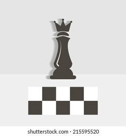 Business strategy king and chess board illustration design
