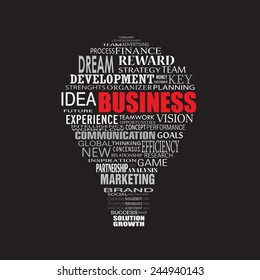 business strategy light bulb vector