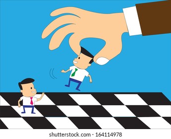 business strategy like playing chess - business concept