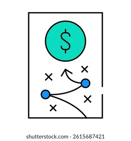 business strategy line icon vector. business strategy sign. isolated symbol illustration