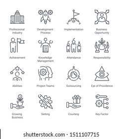 Business Strategy Line icons Editable - Vector