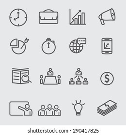  Business strategy and management icons