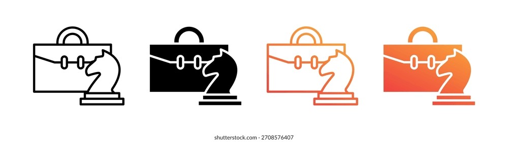 Estrategia de negocios Icono de estilo múltiple Conjunto Colección