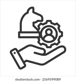 Business Strategy Outline Icon Vector Illustration