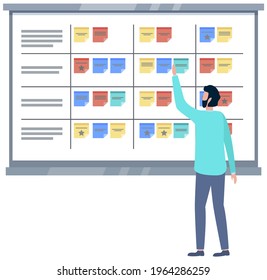 Business Strategy Planning, Project Management. Tasks Planing Concept. Business Working Process, Time Management And Teamwork. Start Up Plan Process. Data Analysis And Analytic. Kaizen Philosophy