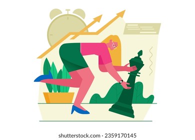 Business Strategy Planning vector Illustration