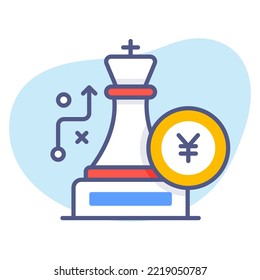 Business, strategy, Premium quality vector illustration concept. Flat line icon symbol.