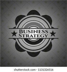 Business Strategy realistic dark emblem