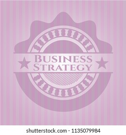 Business Strategy retro pink emblem