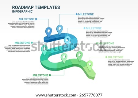 Business strategy roadmap template. Objectives, timelines, and milestones.