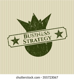 Sello de goma de la estrategia de negocio