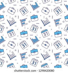 Business strategy Seamless Pattern. Graphic Design Template for Web Pages, Presentations, Slides, Posters, Video Intros.