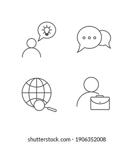 business strategy set icon, isolated business strategy set sign icon, vector illustration