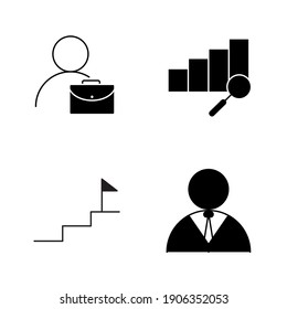 business strategy set icon, isolated business strategy set sign icon, vector illustration